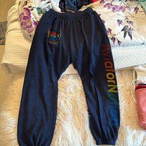 Aviator Nation navy sweatpants, size S
